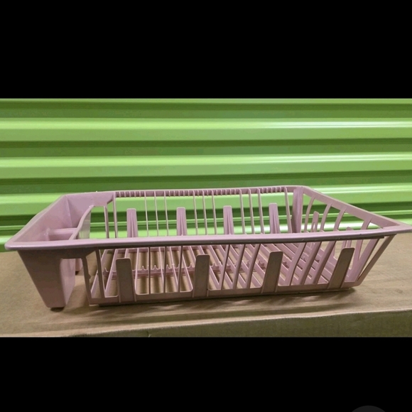 Vintage Pink Dish Drying Rack Set - Picture 5 of 9